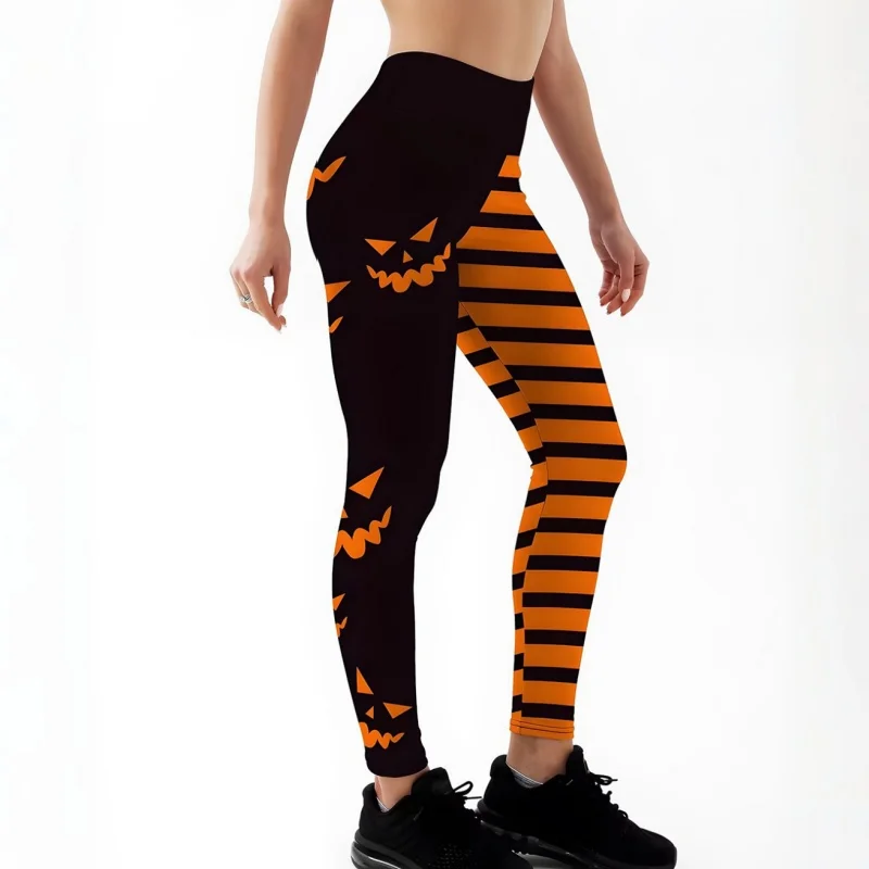

New Halloween Women's Yoga Pants 3D Pumpkin Printing Sexy Slim High Waist Leggings Outdoor Street Hip-Hop Party Women's Clothing