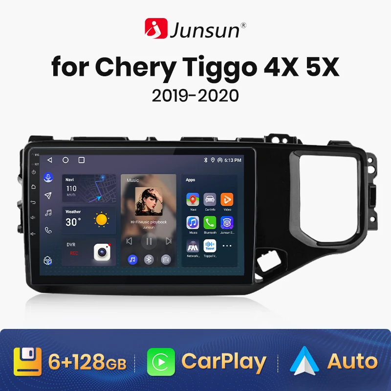 

Junsun V1 AI Voice Беспроводная Автомагнитола на Android для Chery Tiggo 4X 5X 2019 2020 4G Автомобильная Мультимедийная Автомагнитола