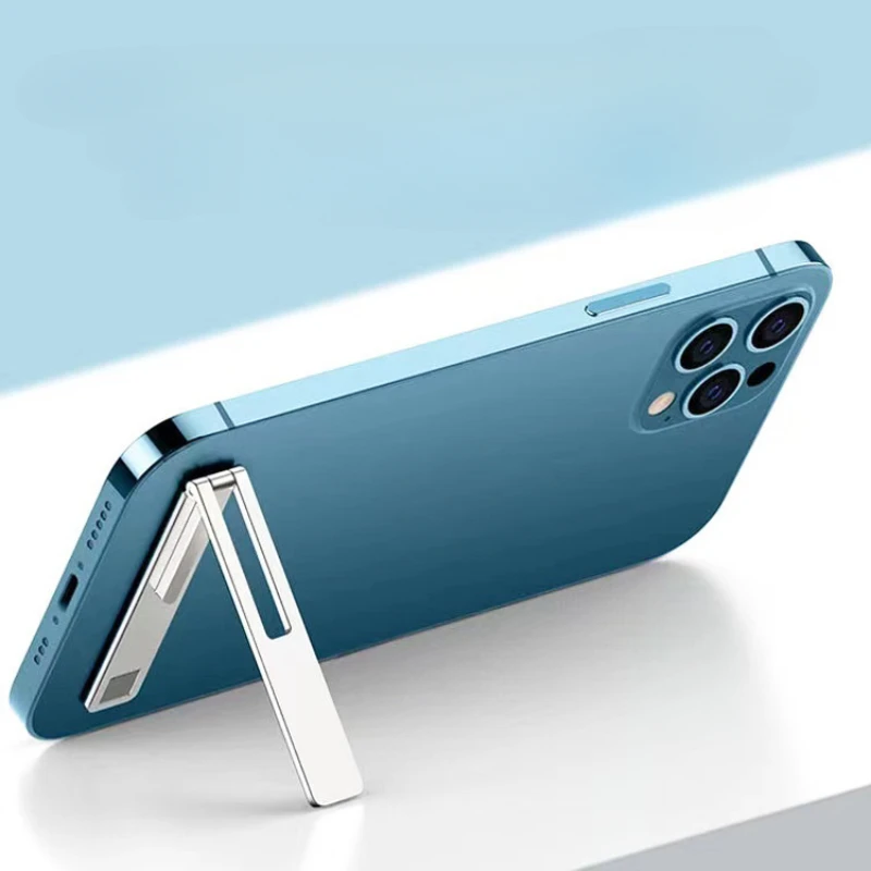 Ultra-thin Foldable Magnetic Phone Holder Phone Back Metal Stand Patch Desktop Invisible Sticker Bracket Universal Support Rack