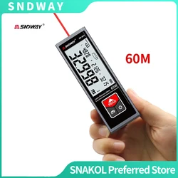 Mini Metal Laser Distance Meter Rechargeable Rangefinder High Accuracy 40M 50M 60M Measuring Tape Construction Measuring Tool