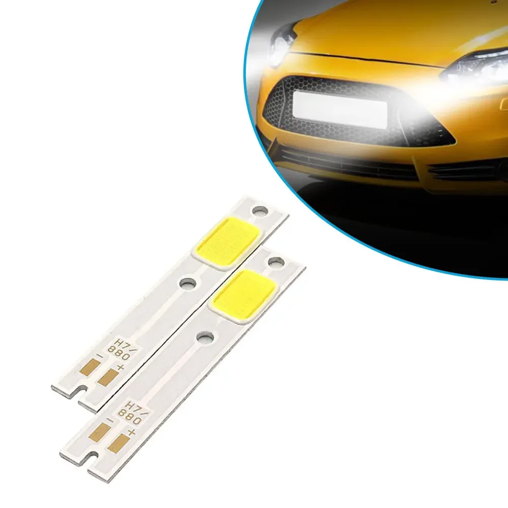 2Pcs LED COB Chips for C6 Car Headlight Bulbs H1 H7 H3 HB4 880 Auto Headlamp Light Source C6 COB Chip 6000K Car Universal Lights