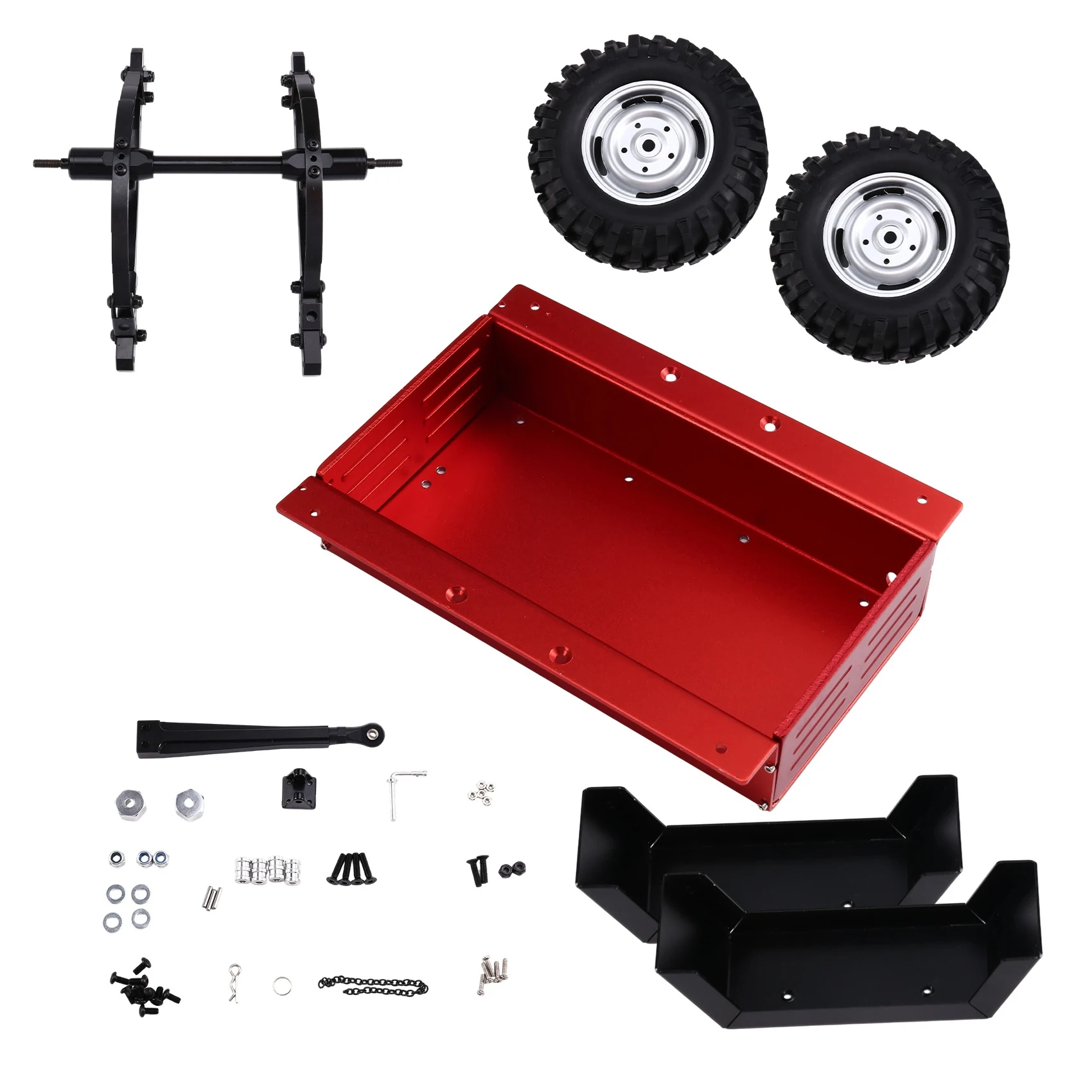 MACH-Axial RC Crawler Trailer 1/10 Scale SCX10 90046 TRX4 TRX6 Redcat RC4WD D90 CC01 Simulated Accessories For Crawler Models