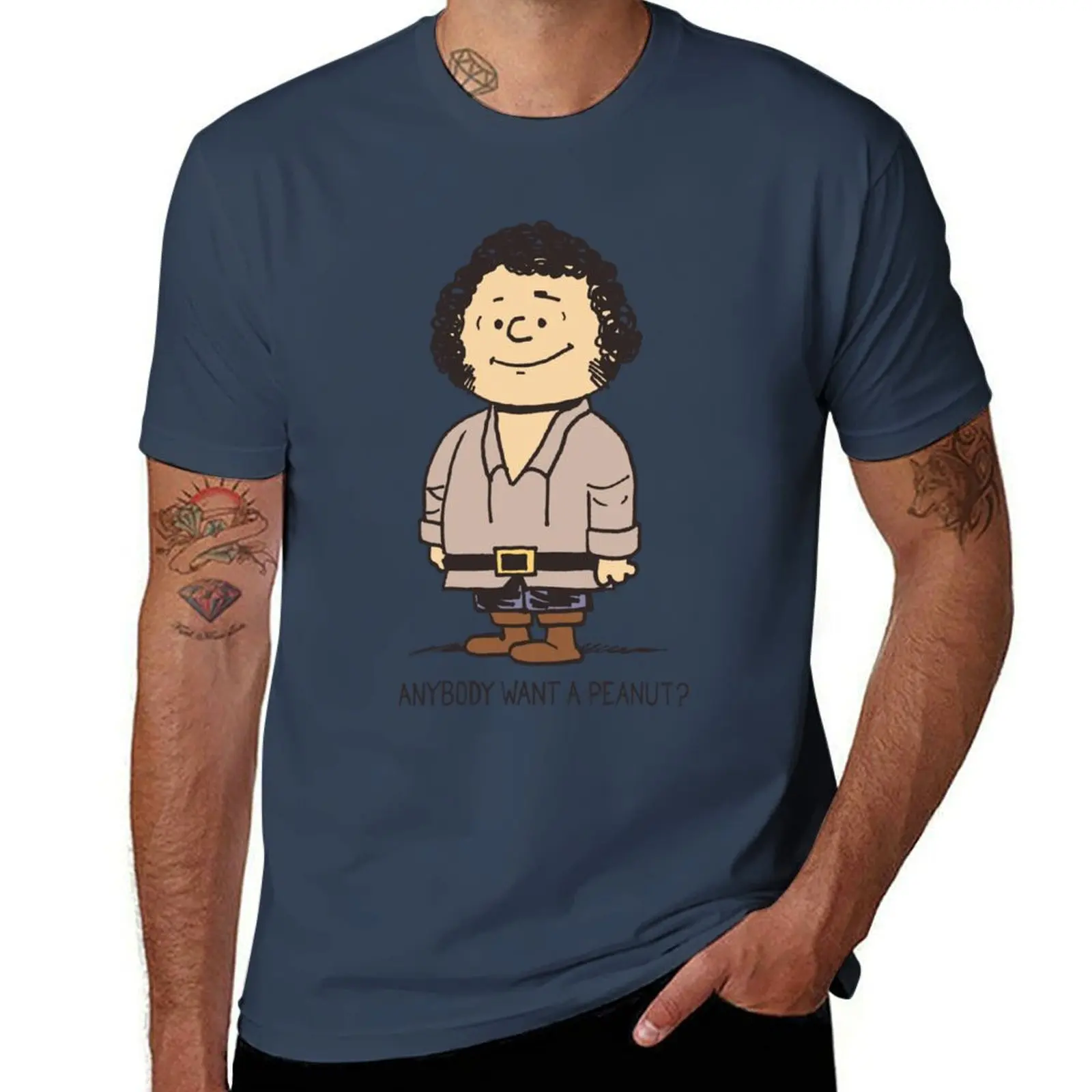 Peanut a Want Essential Anybody T-Shirt Casual Trendy Short Sleeve T-Shirt
