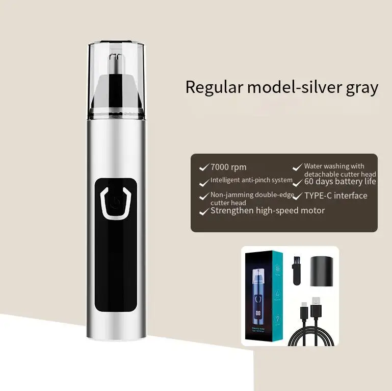 الجملة المحمولة شاشة LED USB قابلة للشحن اللاسلكي الكهربائية الأذن والأنف الشعر المتقلب للرجال #5