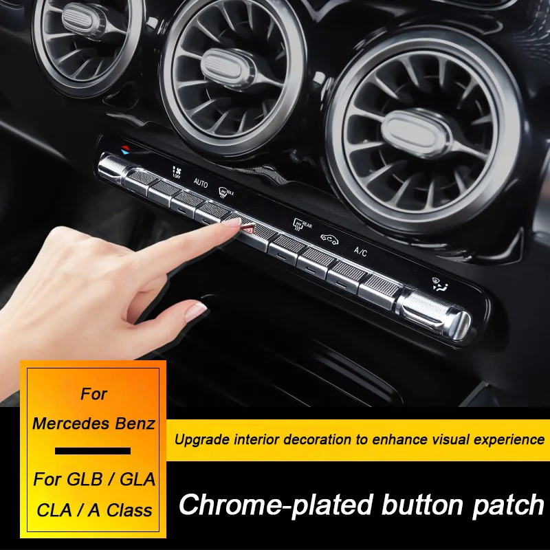 

For Mercedes Benz A Class W177 B Class W247 GLA H247 GLB X247, Car Overlays Interior Button Steering Whell Window Switch Buttons
