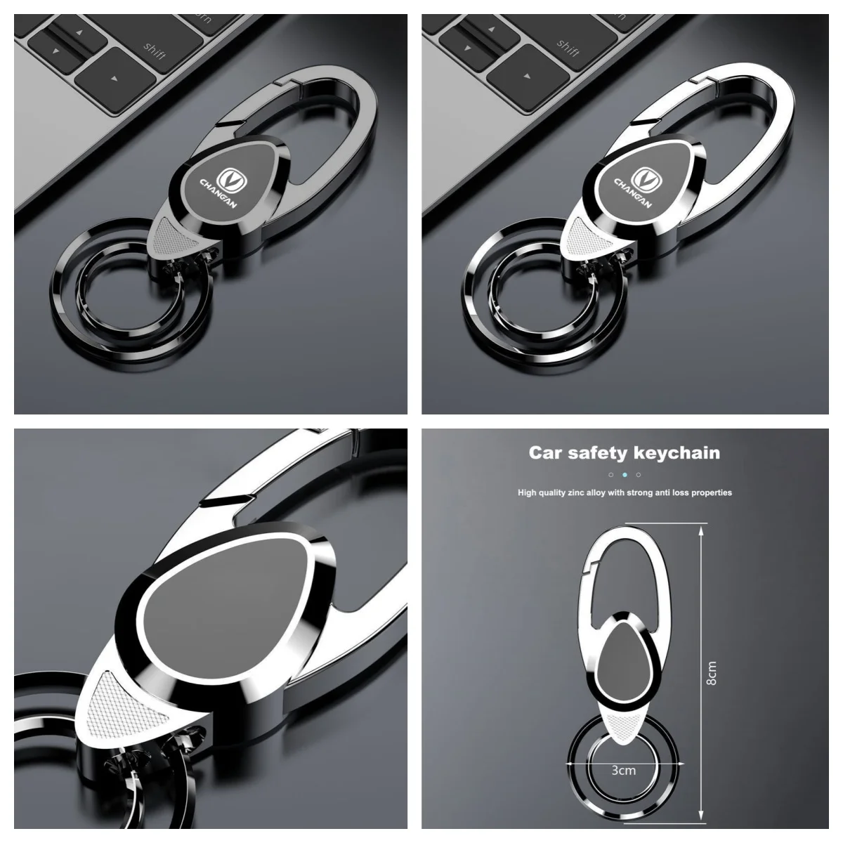 1Pcs Metal Car Key Ring Hook For Changan CS75 Plus CS35 Plus CS55 Plus UNI‑K UNI‑T Anti‑Lost Key Holder Auto Interior Decor Acce