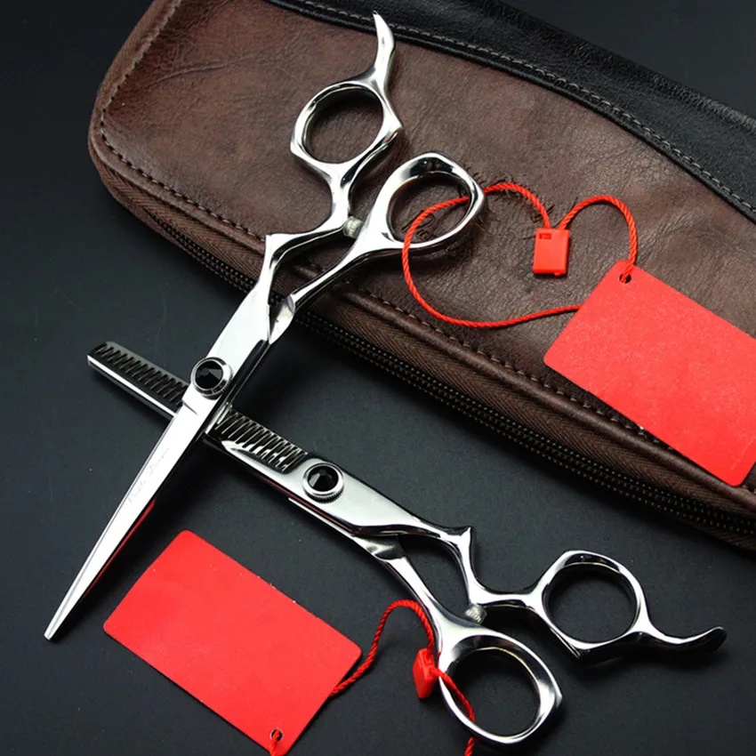 

Professional JP440c steel 6 '' Black gem hair scissors haircut thinning barber makas hair cutting shears hairdresser scissors