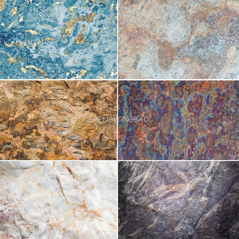 

Marble Textured Photography Backdrops Prop Natural Stone Rock Wall Dark Green Abstract Grunge Photo Studio Background GE-01