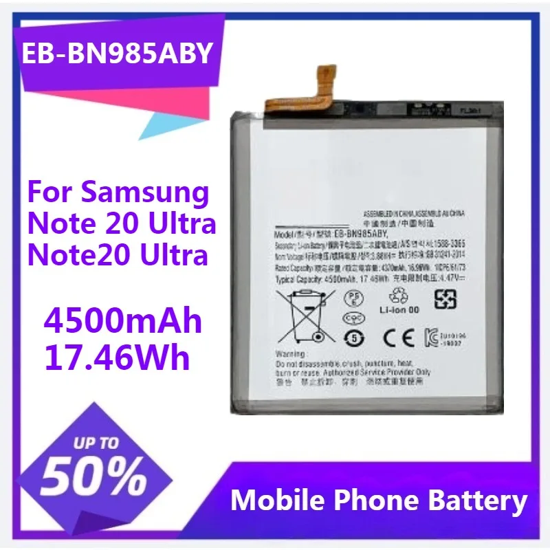 

EB-BN985ABY Replacement Battery for Samsung Note 20 Ultra Note20 Ultra 4500mAh /17.46Wh Battery