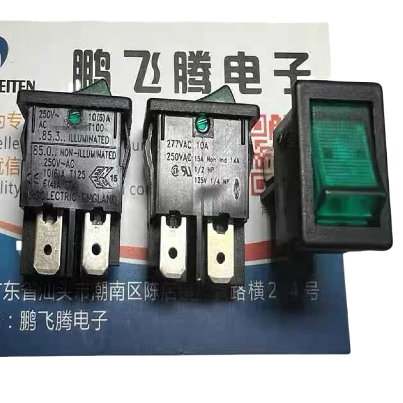 

1pcs/lots UK ARCOLECTRIC Boat Switch 4-pin 2-position Single Blade with Lamp Warp Green Lamp Power Button 10A H8553VBNAE