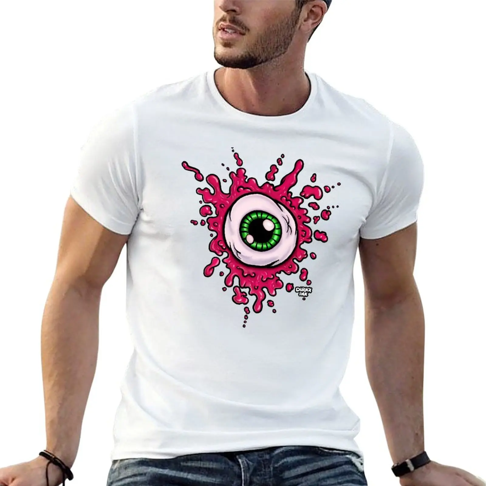 Eye Splat T-Shirt Fashion Casual Short Sleeve Top