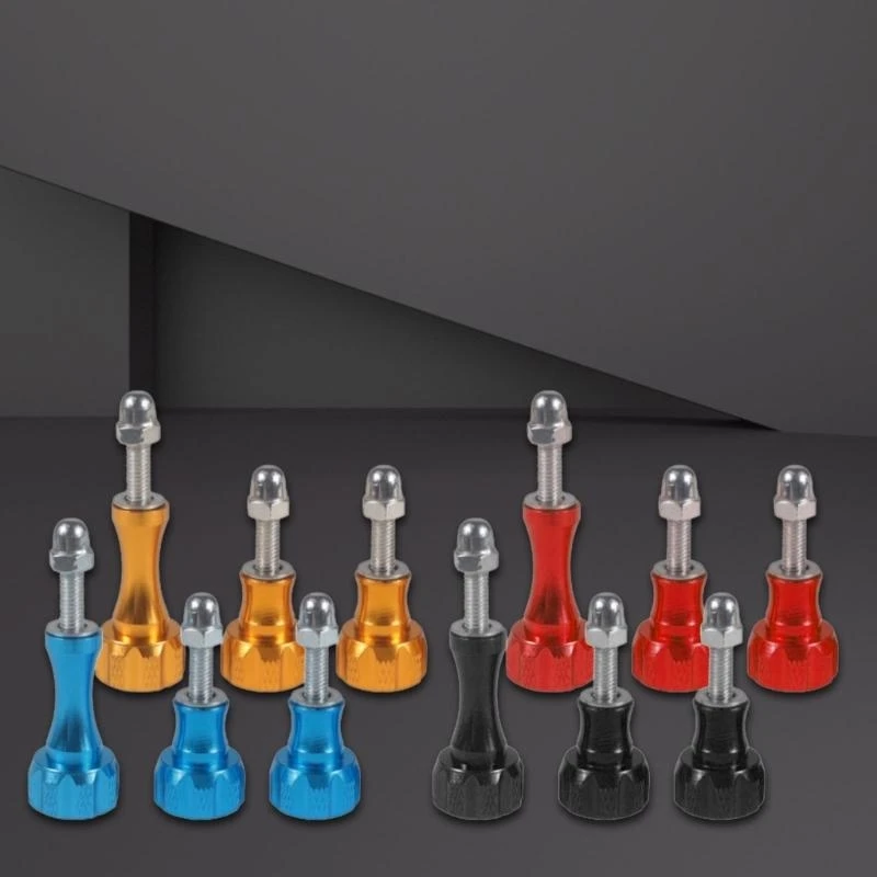 Set of 4 Practical Long and Short Sturdy Metal Thumbscrews In Bright Color Designs Portable for Cameras Accessories KXRE