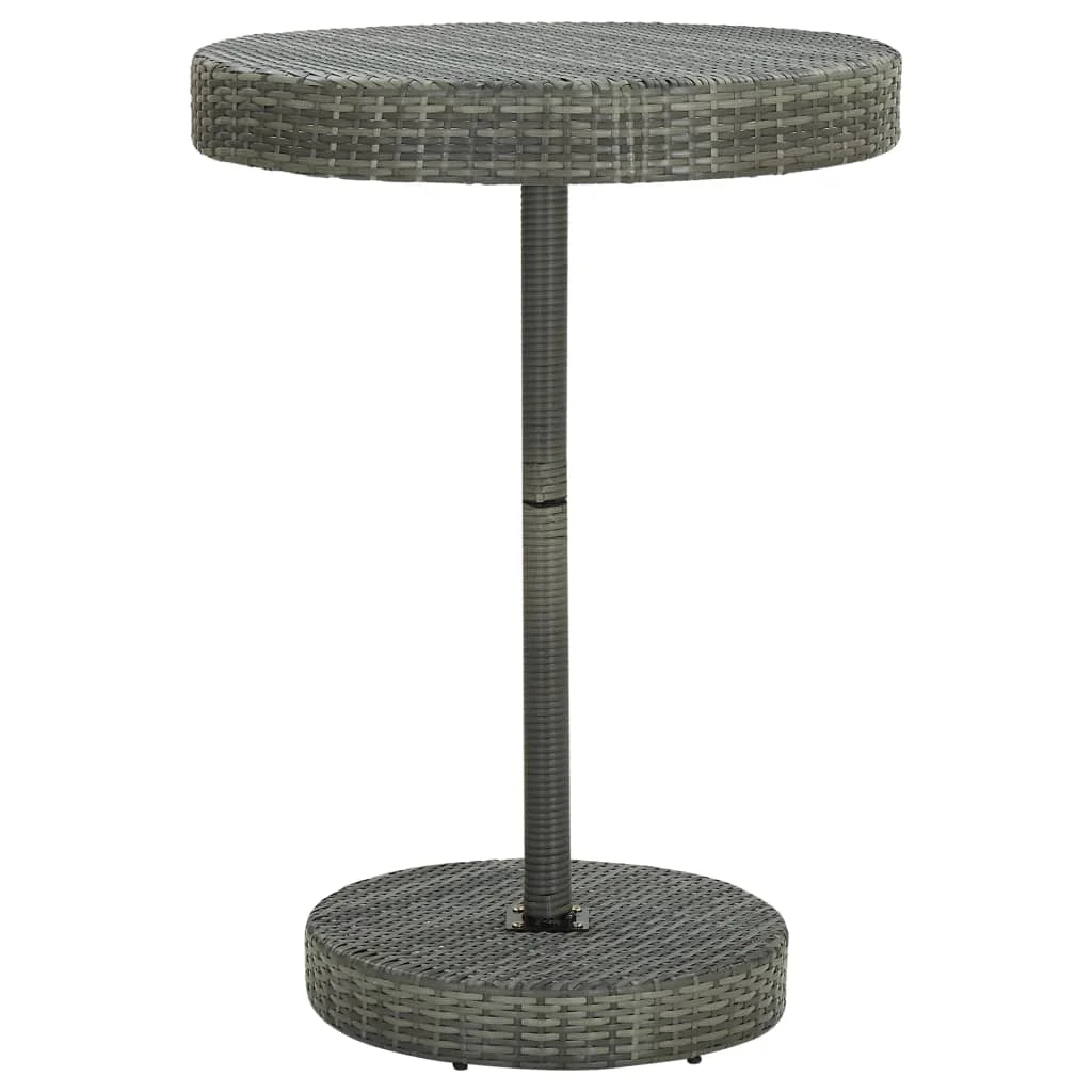 Gartentisch Grau 75,5x106 cm Poly Rattan