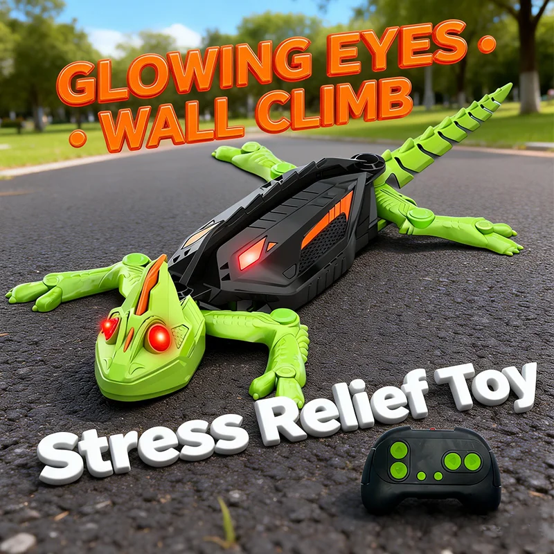 Trick Prank Toy Rechargeable RC Simulated Lizard Wall Crawler Climber Robot Car Advanced Climbing Tech Fun Party Gift For Kids