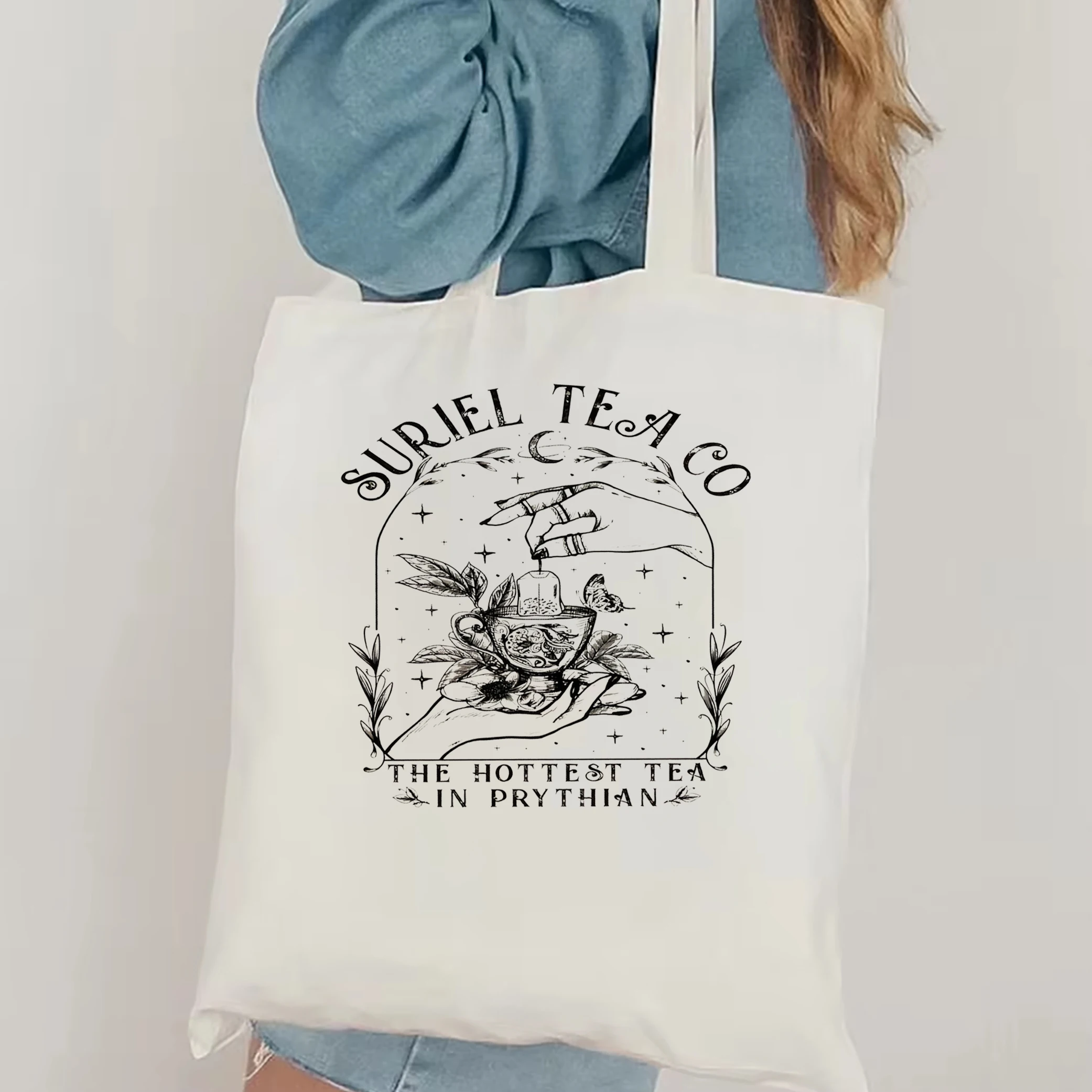 Suriel Tea Co Tote Bag Acotar Bag Bookish Bag Sarah J Maas A Court Of Thorns And Roses Kosmetyczka SJM merch bookish GIFT tote