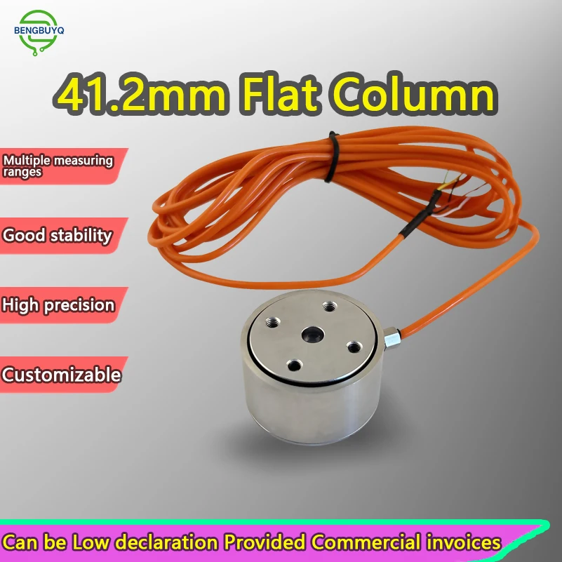 Button Load Cell 0-2000kg Compression Force Sensor 1.0–2.0mV/V 10kHz Stainless Steel High Precision Weighing Transducer