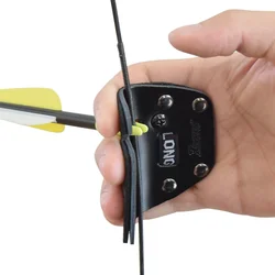 1 pcs Archery Finger Tab Guard Bow Protector Gear Glove Right Left Leather Adjustable Outdoor Shooting