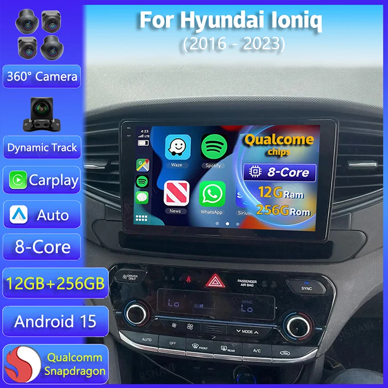Autoradio Android 15 pour Hyundai Ioniq 2016 2017 2018 ? 2023, cran 2K, lecteur vido multimdia, Navigation stro GPS
