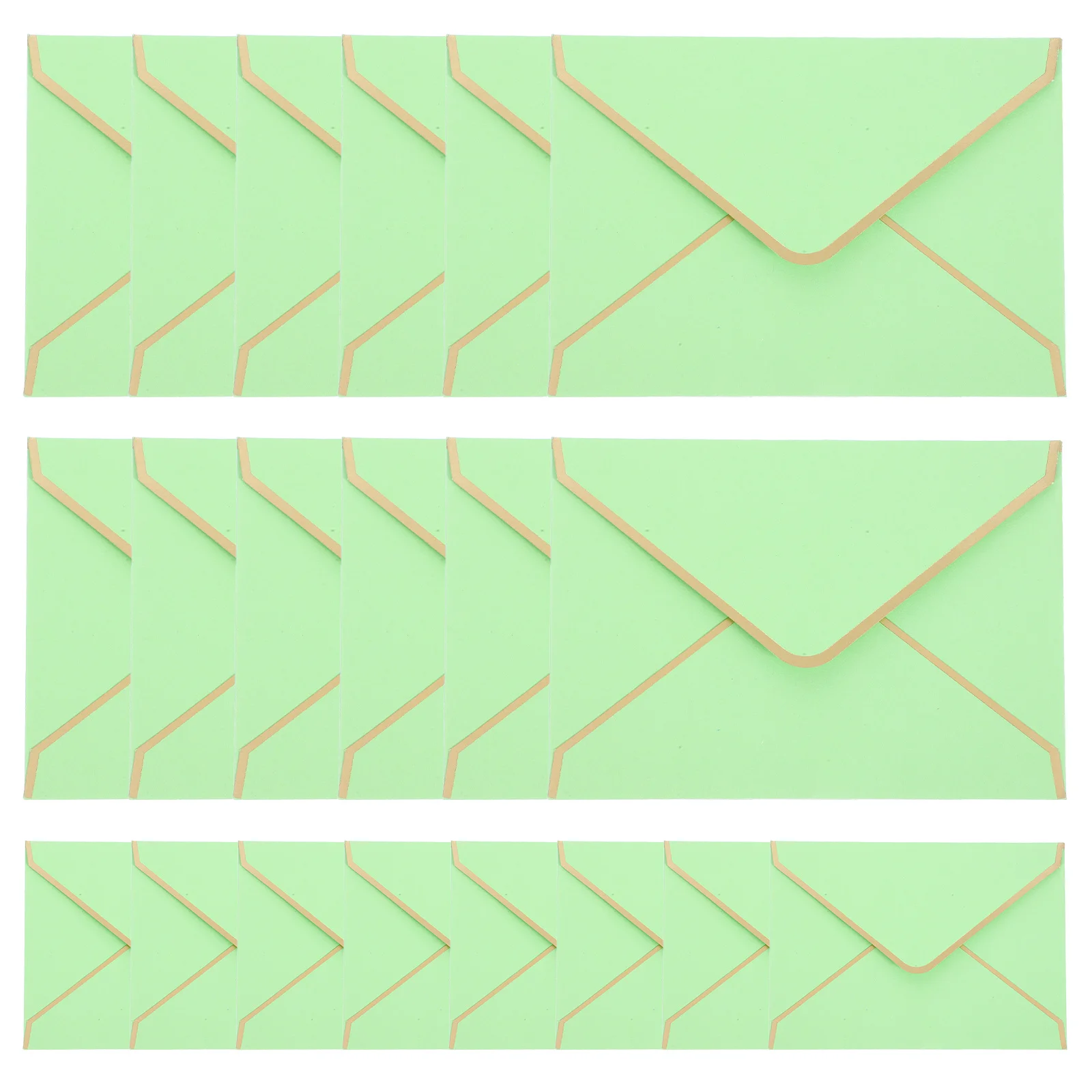 

20Pcs Elegant Gold Edge Envelopes Paper Envelopes for Invitations Cards Birthday Wedding Holiday Banquet Decorative