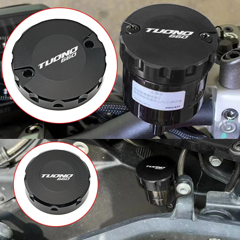 

Motorcycle CNC Front Brake Clutch Rear Brake Fluid Reservoir Cover For Aprilia TUONO660 TUONO 660 2022-2026+ Accessories
