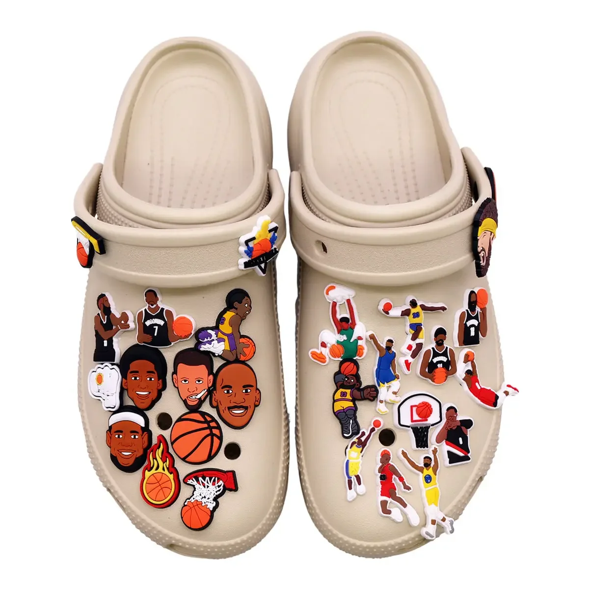 Dijes de PVC para zapatillas de baloncesto, accesorios de zapatillas de James BROOKLYN, zuecos, decoraciones, regalos para niños, 1 piezas, gran