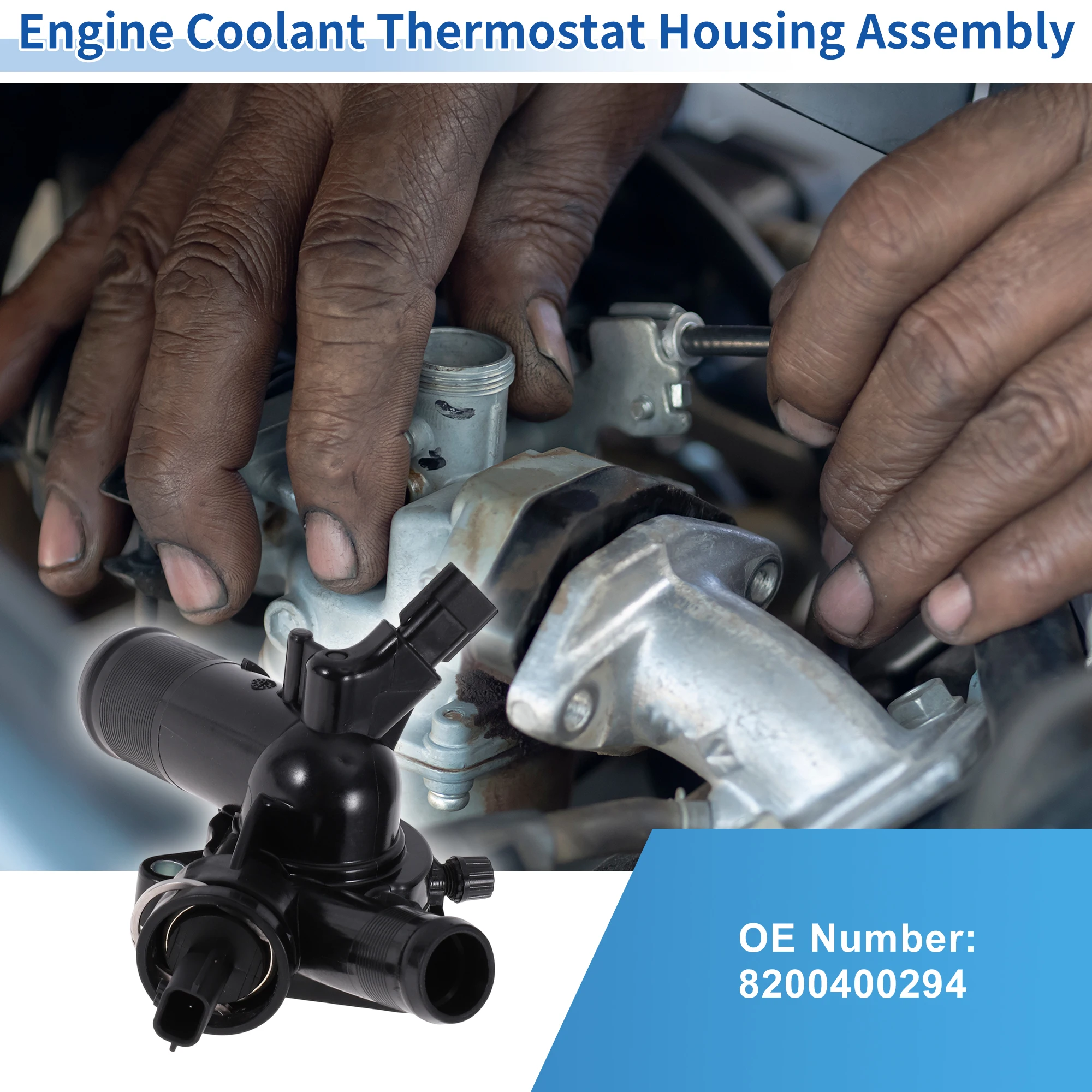 

X Autohaux Engine Coolant Thermostat Housing Assembly No.8200400294 for RENAULT CLIO III