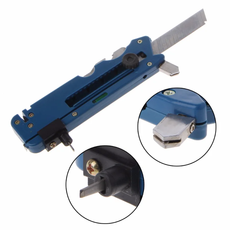 

1pc Professiona Portable Diamond Tipped Glass Cutter Six Wheel Metal Cutting Kit Tool Multifunction Tile Plastic Cutter