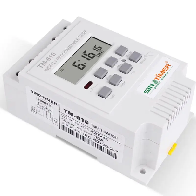 TM616W-4 Digital Electronic Timer 220V 30A Weekly Programmable Controller