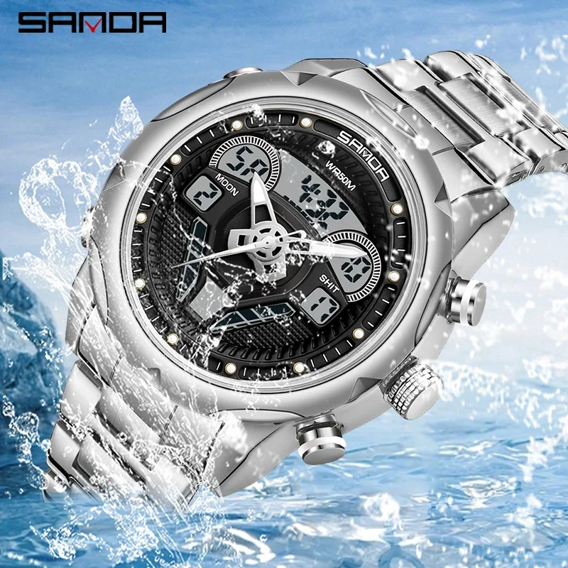 SANDA Top Brand Sports Men\'s Watches Outdoor Military Quartz Watch Man Waterproof Wristwatch for Men Clock relogios masculino