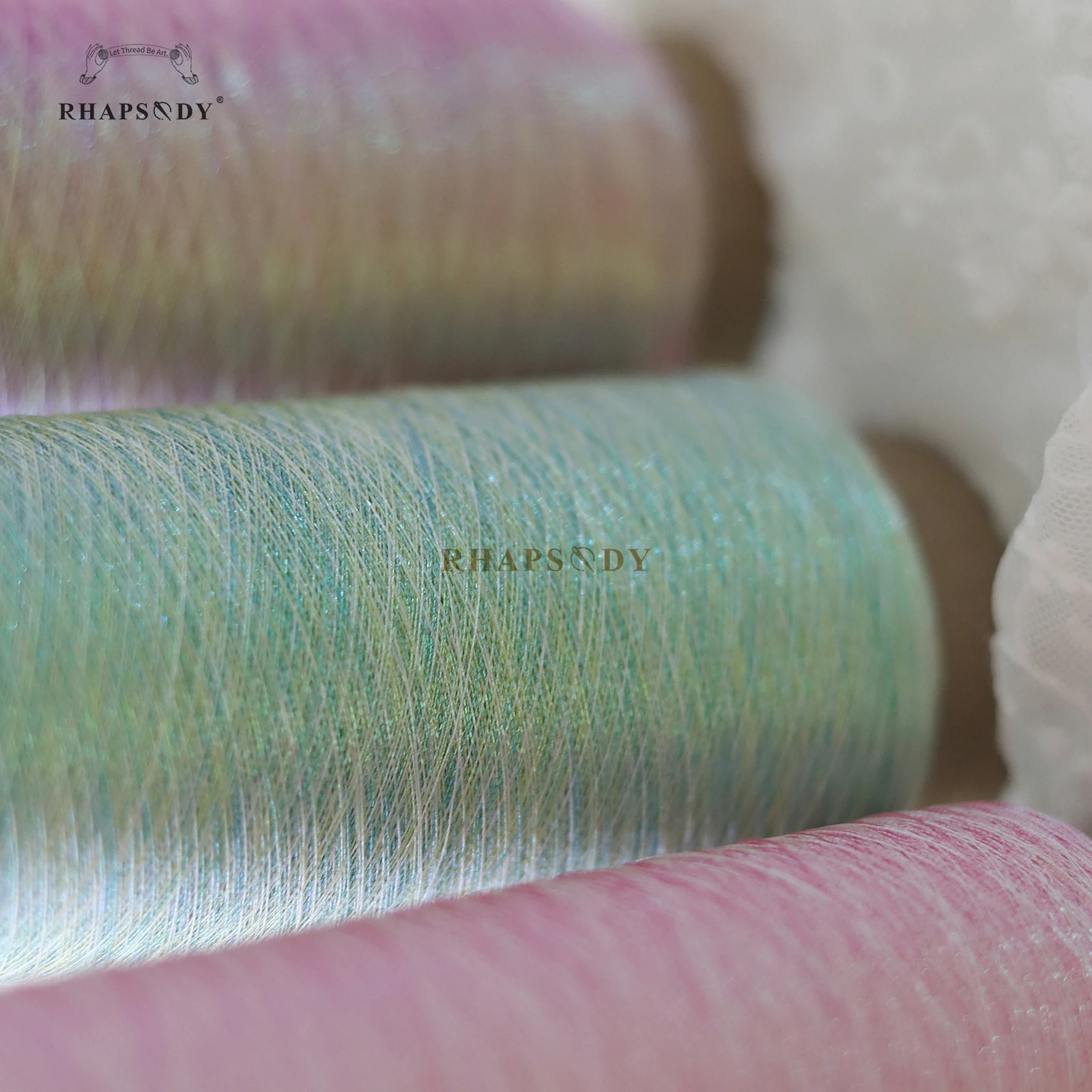 2500M Per Cone Super Chameleon Rainbow Thread Metallic Yarn 150D Computerized Embroidery Decorative Sewing 26 Colors Available