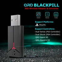 Adaptador y convertidor inalámbrico QRD BLACKPILL PS5 para QRD Spark N5/QRD Maestro S3/Arcade Stick/controlador Original Dualshock4 PS4