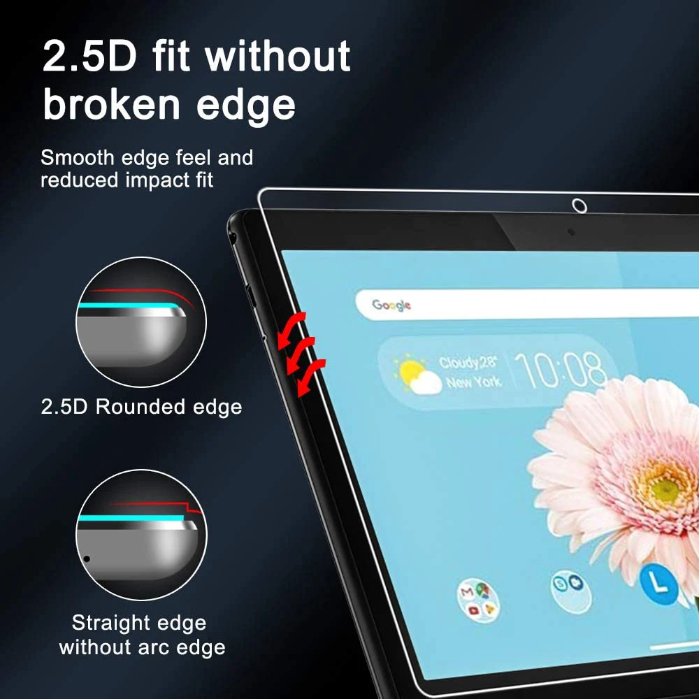 Закаленное стекло для планшета Lenovo TAB M10, 2 шт., диагональ экрана 10,1 дюйма
