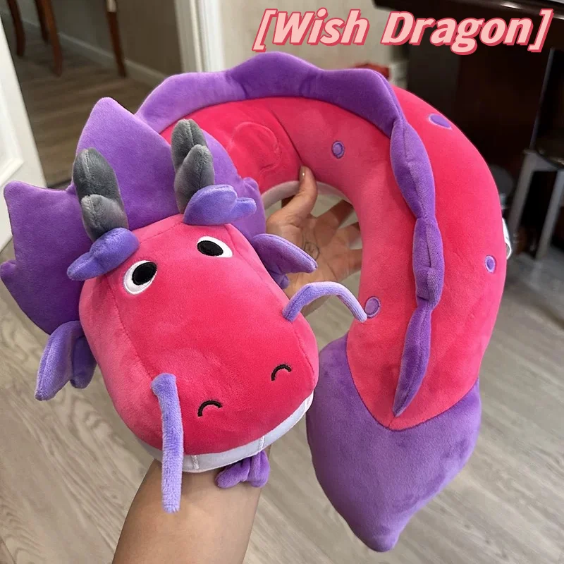 Genuine Wish Dragon Anime With The Same Peripheral Plush Toy Doll Neck Pillow Cute Doll Pendant Divine Pot Pillow Plush Gift