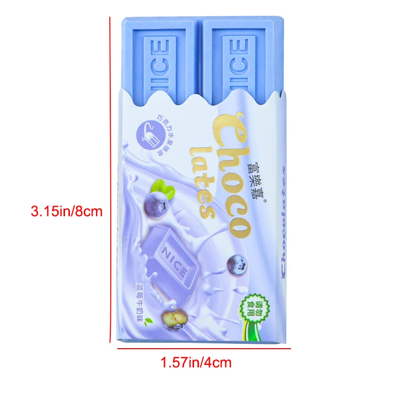6Pcs/Set Chocolate Design Eraser Student Painting Writing Pencil Eraser For School Office Supplies