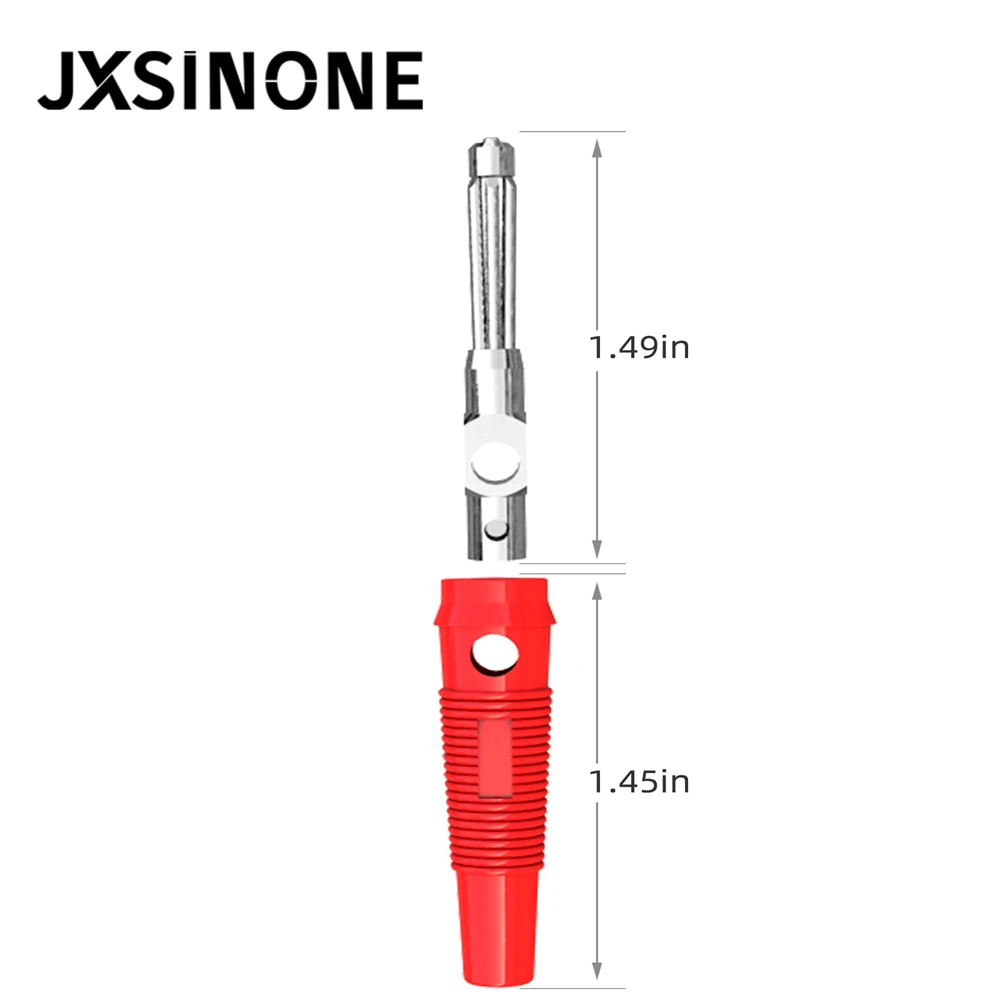JXSINONE P3008 10 قطعة 4 مللي متر النحاس الموز التوصيل جاك ل مكبر للصوت اختبار مجسات موصل