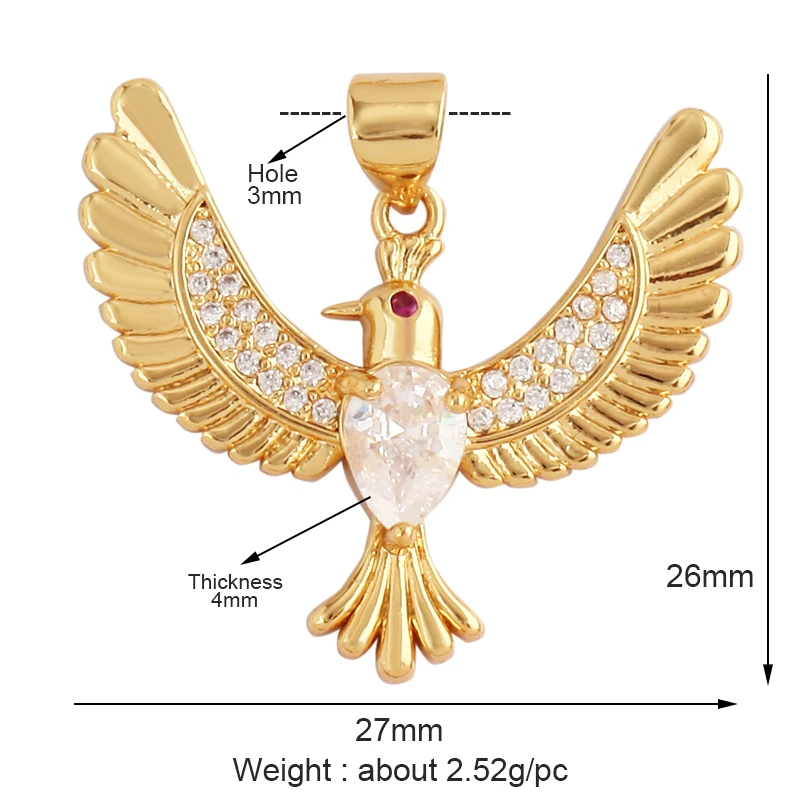 Trendy Butterfly Dragonfly Bird Scorpion  Animal Charm Pendant,Cute 18K Gold Necklace Bracelet for Handmade Jewelry Supplies M77
