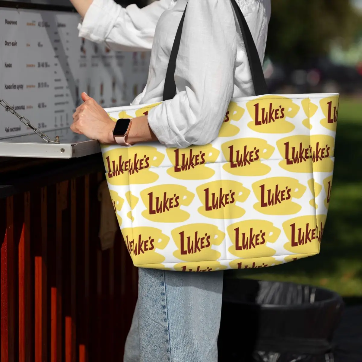 Luke's Diner Gilmore Girl Birthday Gift Beach Tote Bag Sport Gym Yoga Duffle Large Tote Bag Women Travel Bag Fitness bag