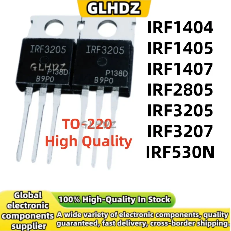 TO-220 10UNITS IRF1404 IRF1405 IRF1407 IRF2805 IRF3205 IRF3207 IRF530N In The Warehouse