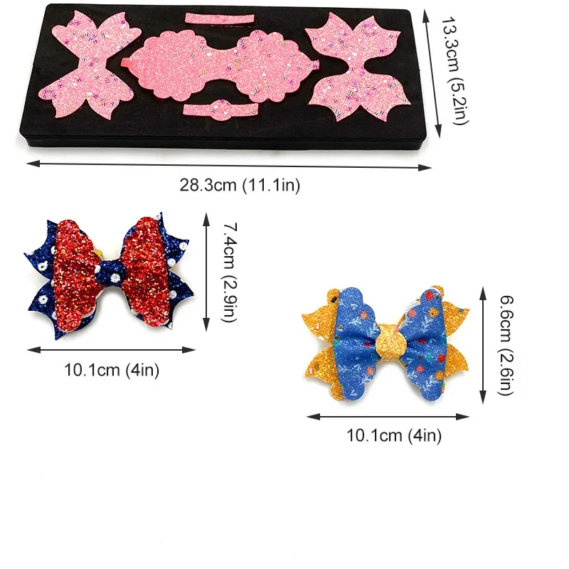 DIYWooden Bow Shaped Cutting Die For Multi-Layer Bowknot Hairpin, Applicable To Most Machines, BY10Christmas