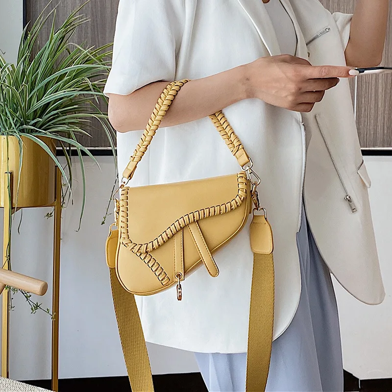 Designer Brand сумка женская New Fashion Shoulder Crossbody Solid Color Saddle Bags for Women Hot Selling Free Shipping