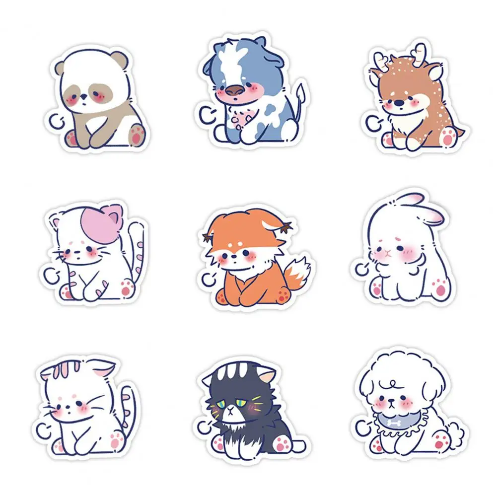 60Pcs Fashion Lovely Panda Pattern Stationery Scrapbooking Sticker Long Lasting Stationery Sticker Waterproof Home Decor