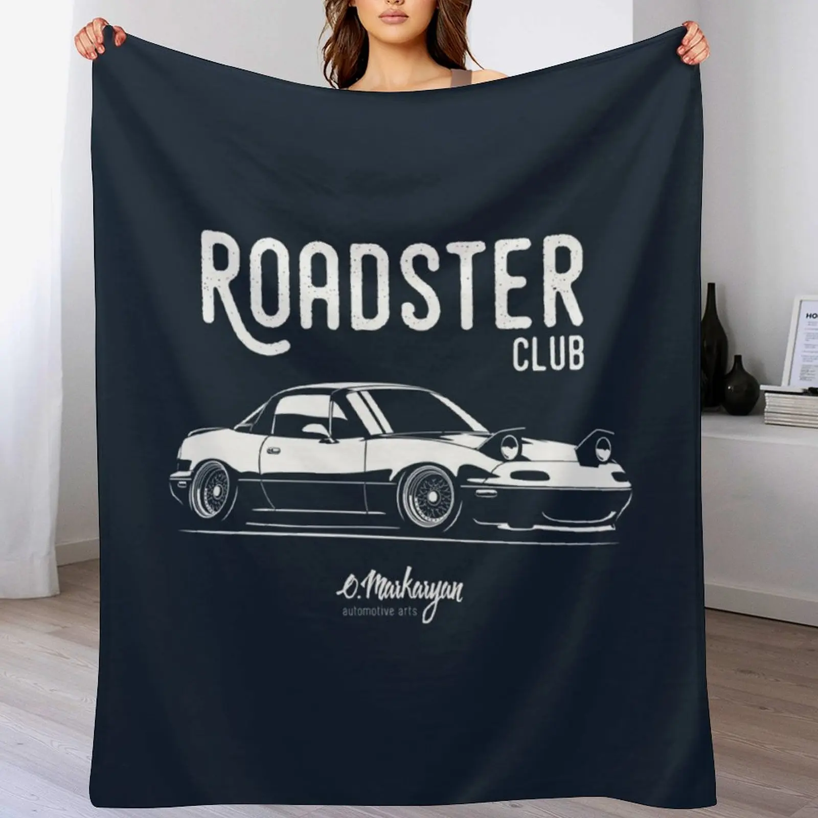 

Roadster club MX5 Miata Throw Blanket Luxury Throw warm for winter Plush Winter beds Blankets