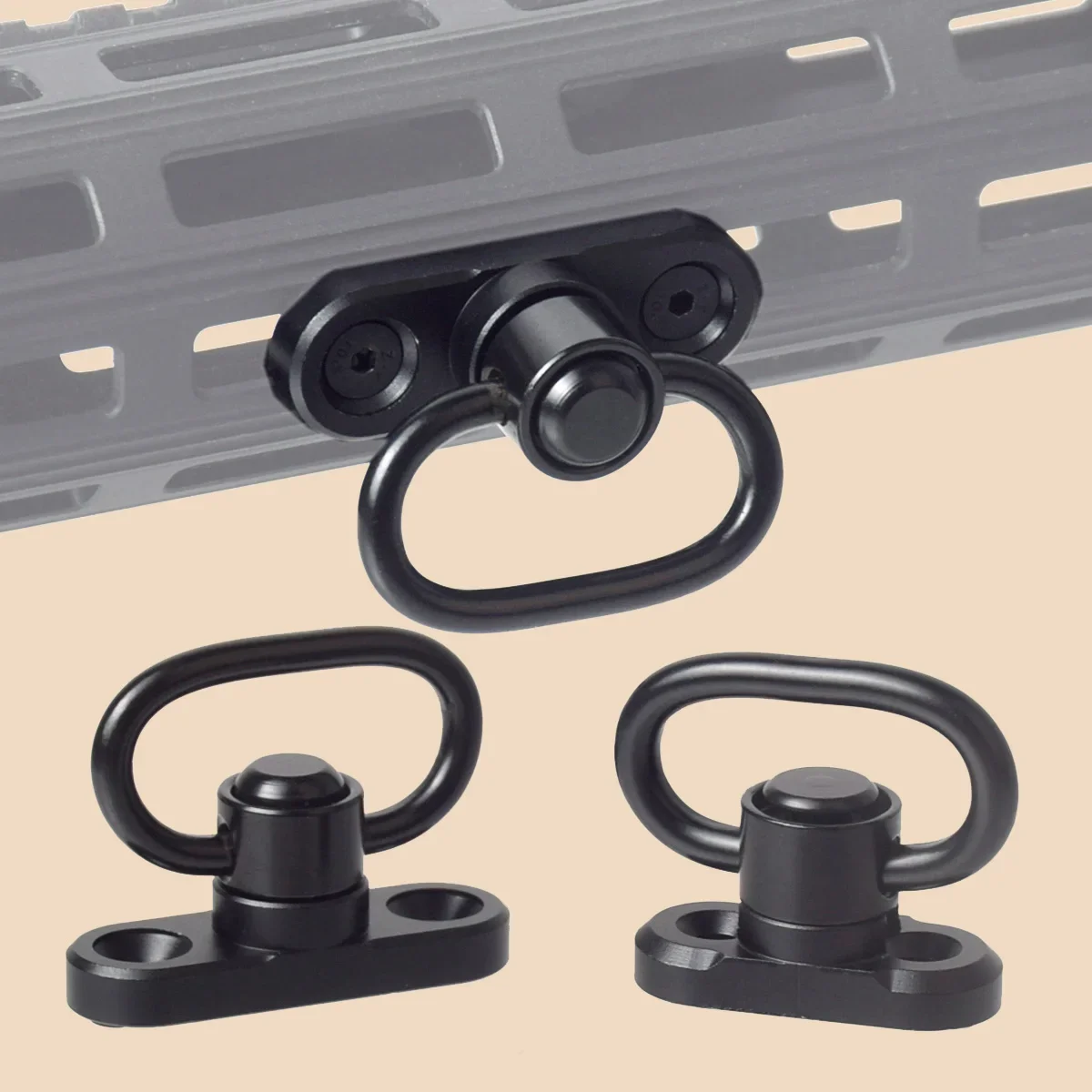 

Tactical Sling Swivel Stud Strap Buckle Mount Adapter With Quick Release Button For Mlok Rail Base Hunting Accessories