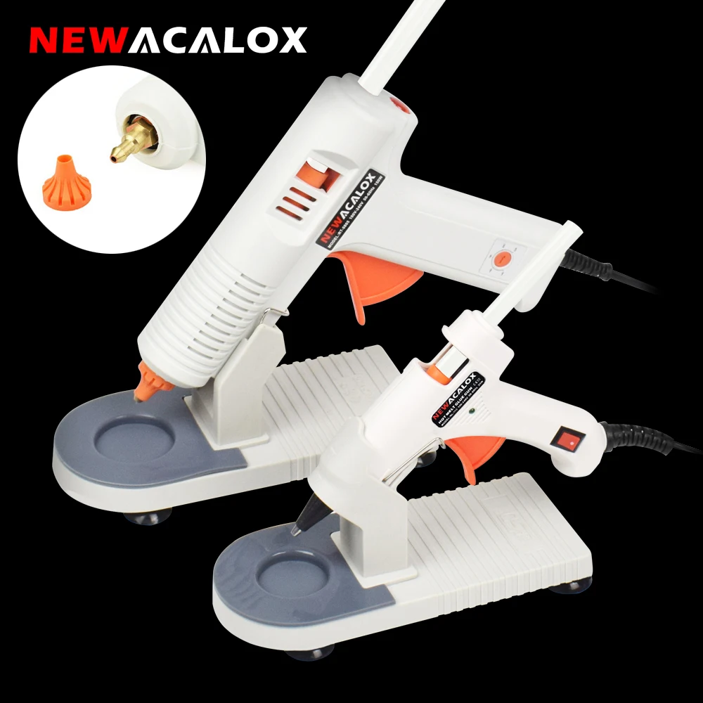 NEWACALOX EU 220V Hot Melt Glue Gun with 7mm/11mm Hot Melt Glue Stick 20W/150W Hot Silicone Gun with Stand Home School DIY Tool