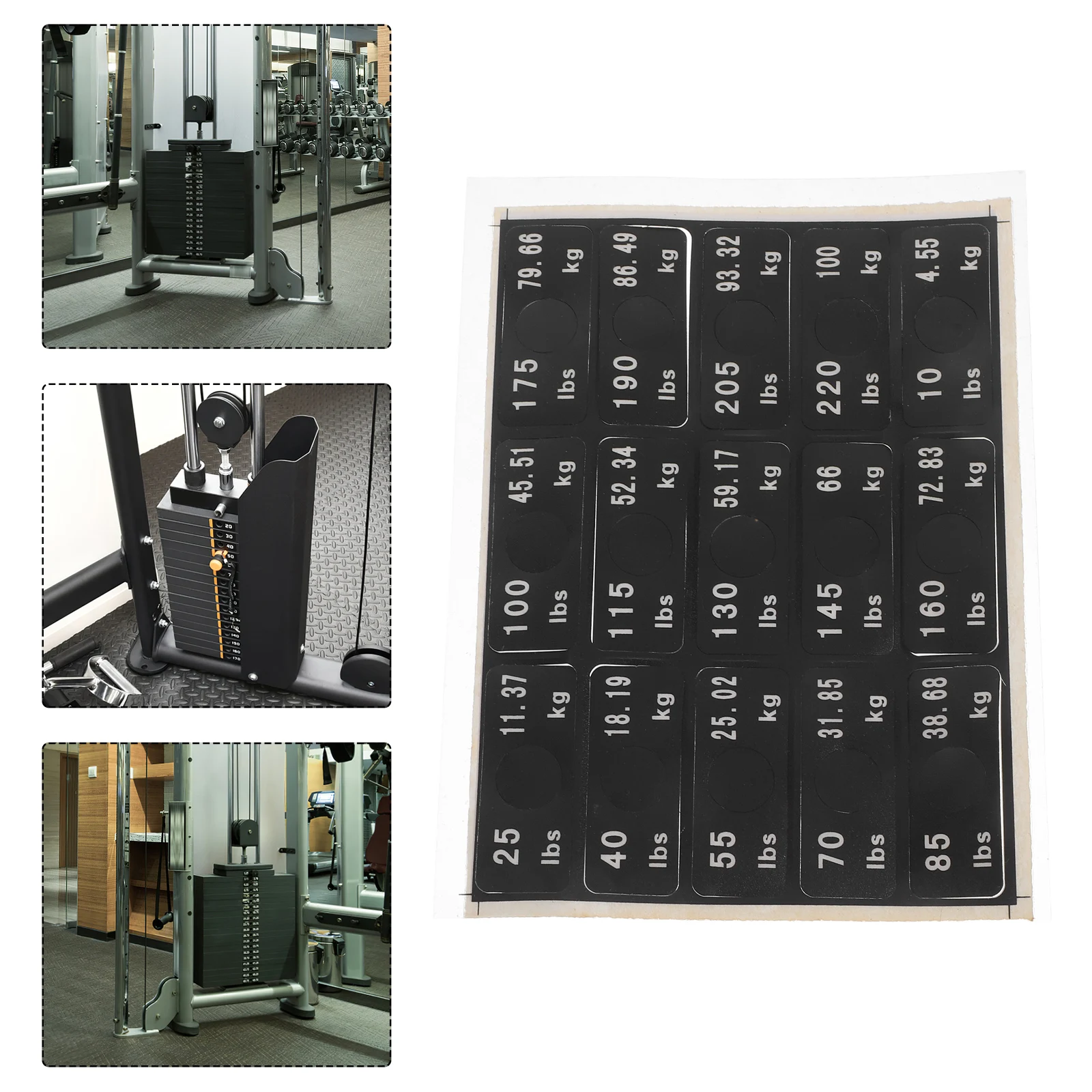 Gym Weight Stickers Easy Apply Remove Label Weight Block Tracking Progress Sticker Sheets Labeling Equipment Accessories