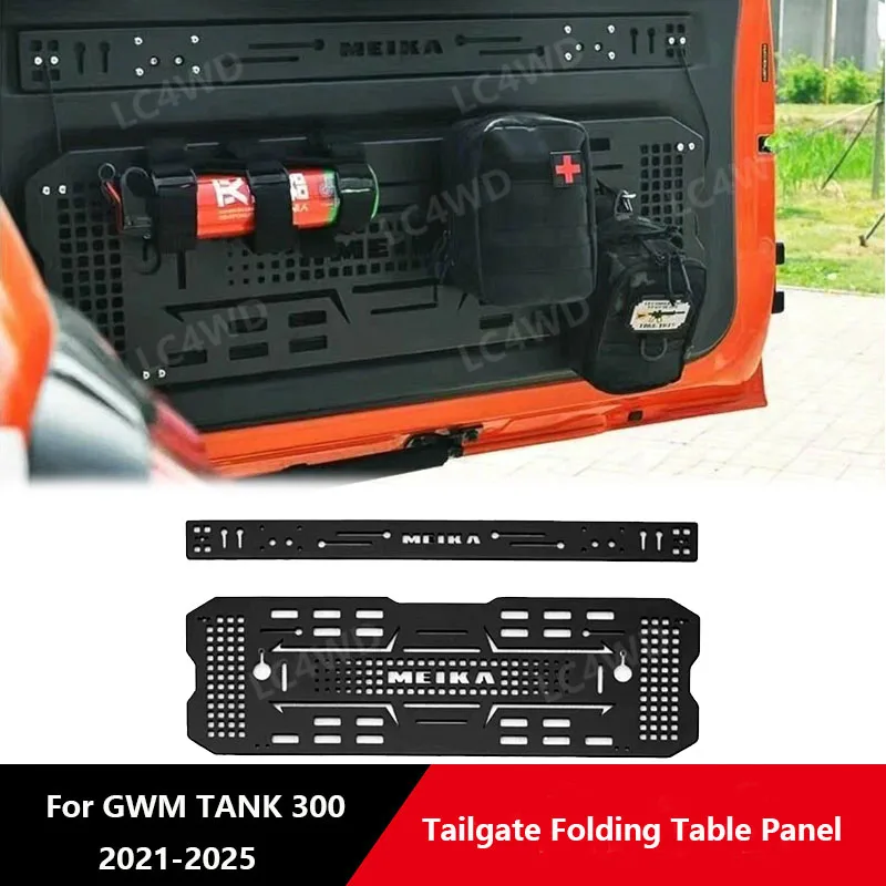 Off Road 4x4 Accessories Tailgate Storage Organizer Rack Aluminum Alloy Foldable Trunk Rear Door Shelf For GWM Tank 300 2021+