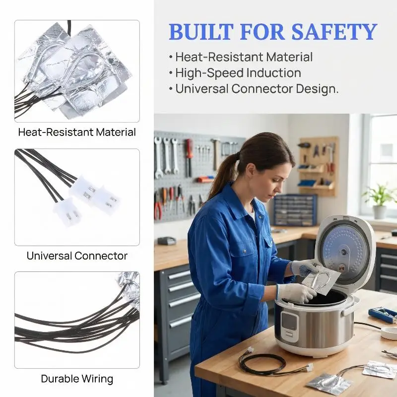 3Pcs 60cm Universal Patch Thermal Sensor Cover Sensor 100K Thermistor For Kitchen Rice Cooker Pressure Cooker Accessories