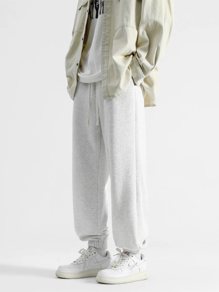 

American Sle Thiened Sweatpants Men's Autumn Winter Fce Lined Cuffed Sports Pants Teenage Loose Casual Long Trousers