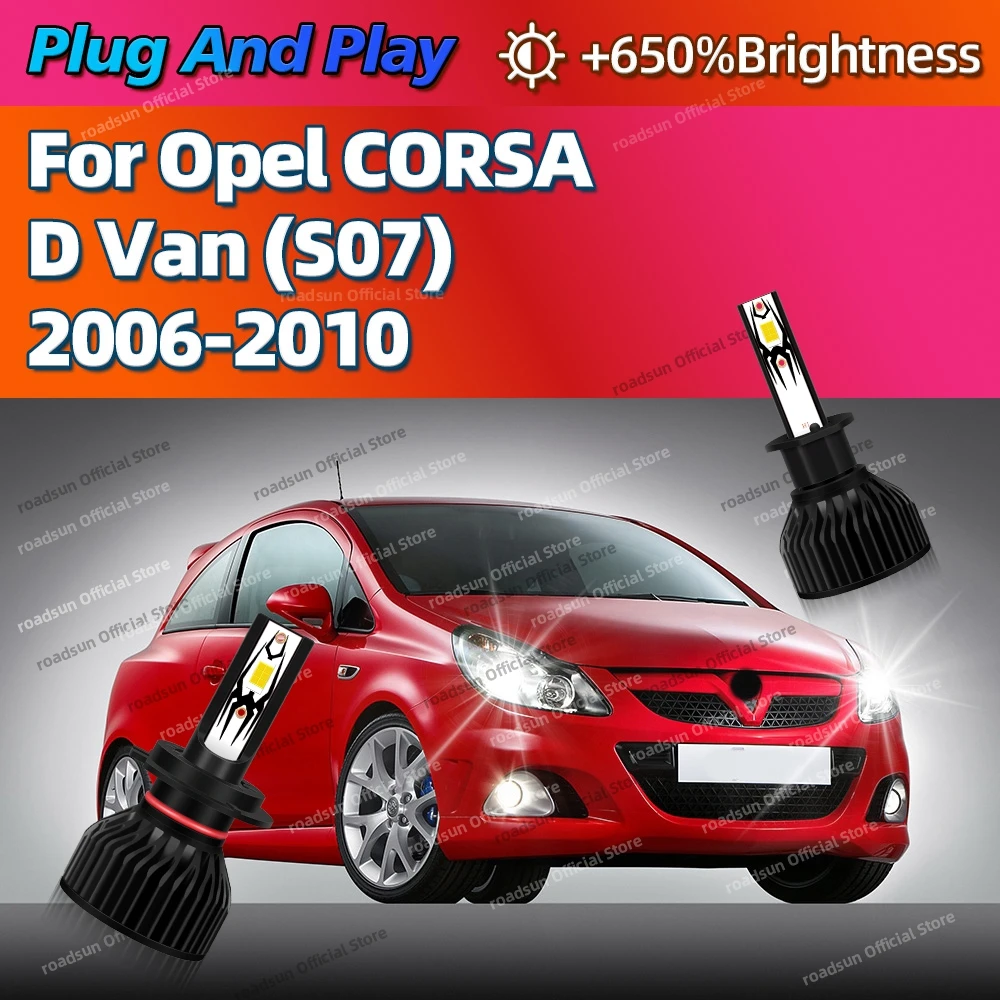 

2/4Pcs 180W Led Canbus Car Headlight Bulb Turbo Fan Lamp 6000K White For Opel CORSA D Van S07 2006 2007 2008 2009 2010
