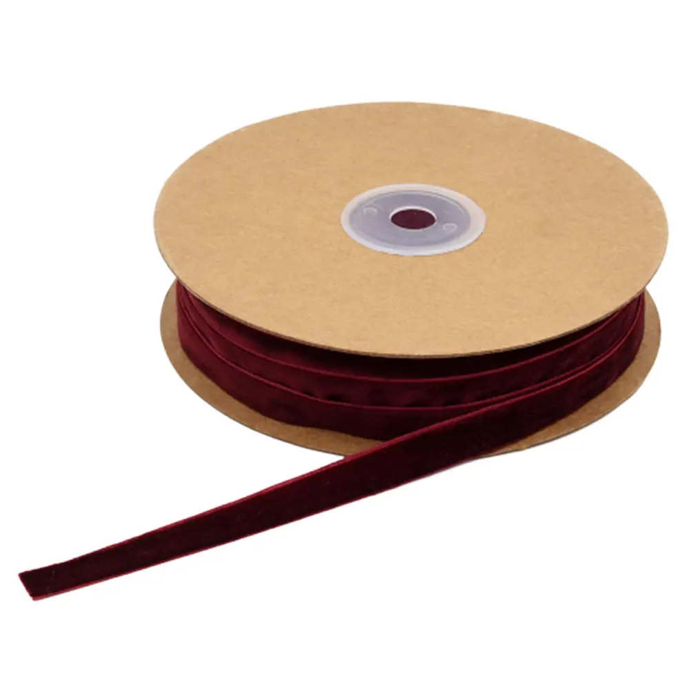 

1 Roll 1Cm Width Flocking Ribbon For Gift Wrapping Diy Craft Accessories Wedding Party Supplies Cloth Ribbon Band